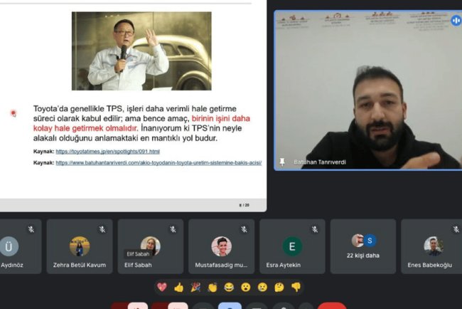 Yalın üretim ve Toyota Üretim Sistemi Webinarımız